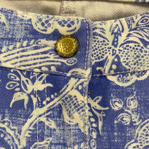J. McLaughlin Lexi Blue White Mini Buenavista Jean Size 8 - Picture 3 of 10